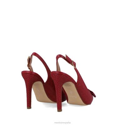 Menbur mujer anortosita 204L1658 tacones medios y bajos rojo