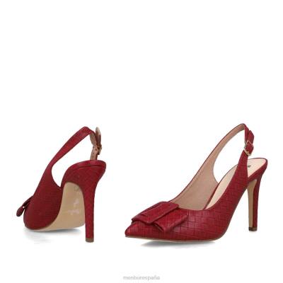 Menbur mujer anortosita 204L1658 tacones medios y bajos rojo