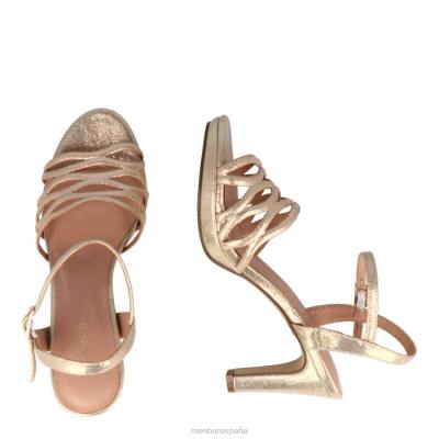 Menbur mujer arzona 204L5830 tacones medios y bajos oro