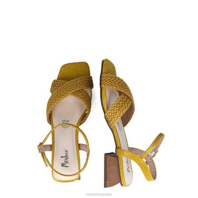 Menbur mujer atreo 204L5836 tacones medios y bajos amarillo