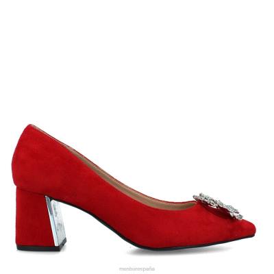 Menbur mujer badolo 204L1750 tacones medios y bajos rojo