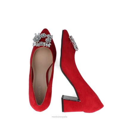 Menbur mujer badolo 204L1750 tacones medios y bajos rojo