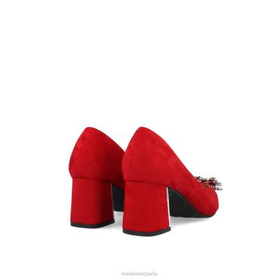 Menbur mujer badolo 204L1750 tacones medios y bajos rojo