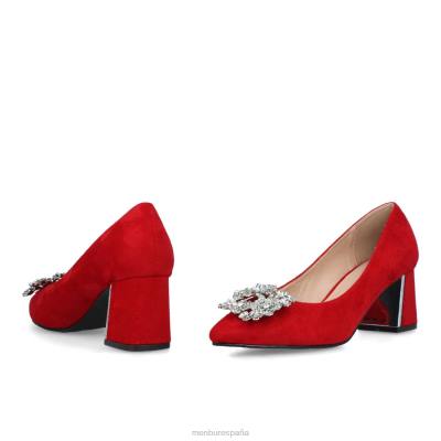 Menbur mujer badolo 204L1750 tacones medios y bajos rojo