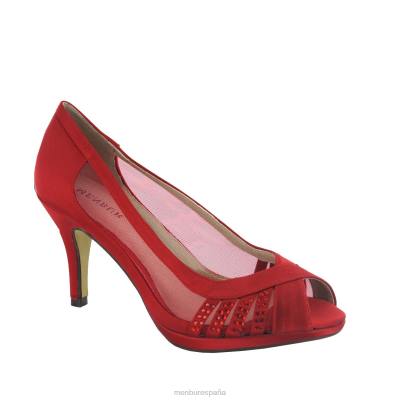 Menbur mujer balcones 204L5981 tacones medios y bajos rojo