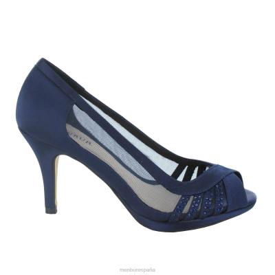 Menbur mujer balcones 204L5982 tacones medios y bajos azul oscuro