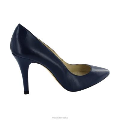 Menbur mujer brasero 204L5948 tacones medios y bajos azul oscuro