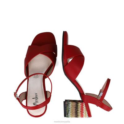 Menbur mujer caliop 204L5778 tacones medios y bajos rojo