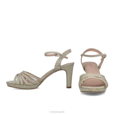 Menbur mujer calusco 204L5855 tacones medios y bajos beige