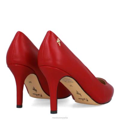 Menbur mujer celin 204L6035 tacones medios y bajos rojo