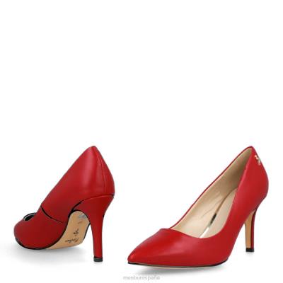 Menbur mujer celin 204L6035 tacones medios y bajos rojo