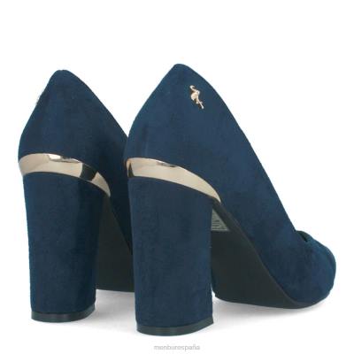 Menbur mujer confinar 204L5896 tacones medios y bajos azul oscuro