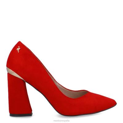 Menbur mujer confinar 204L5897 tacones medios y bajos rojo