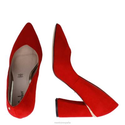 Menbur mujer confinar 204L5897 tacones medios y bajos rojo