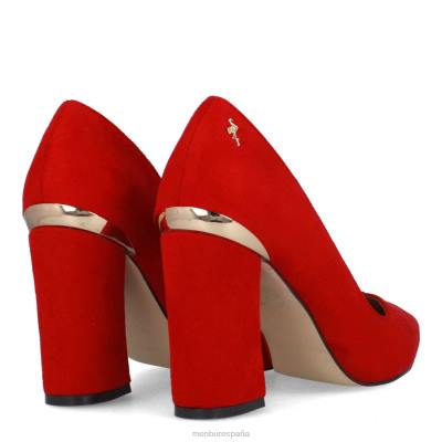 Menbur mujer confinar 204L5897 tacones medios y bajos rojo