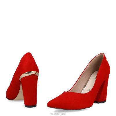 Menbur mujer confinar 204L5897 tacones medios y bajos rojo