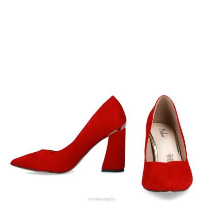 Menbur mujer confinar 204L5897 tacones medios y bajos rojo