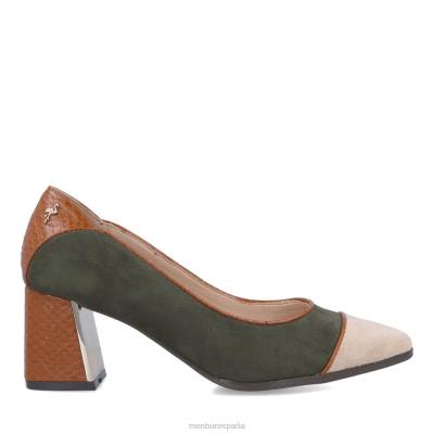 Menbur mujer corisia 204L5884 tacones medios y bajos verde