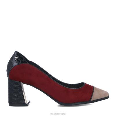 Menbur mujer corisia 204L5885 tacones medios y bajos rojo