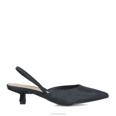 Menbur mujer cornalina 204L1666 tacones medios y bajos negro