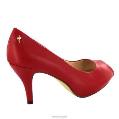 Menbur mujer dalias 204L6036 tacones medios y bajos rojo