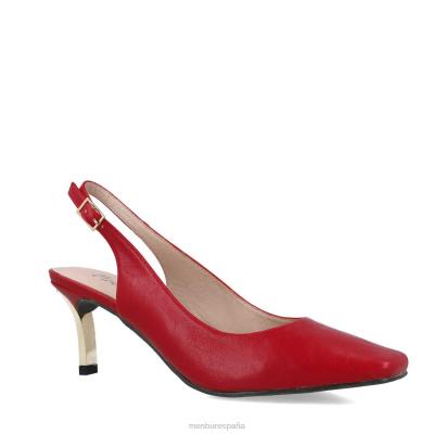 Menbur mujer dunita 204L5643 tacones medios y bajos rojo