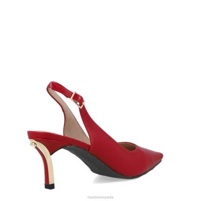 Menbur mujer dunita 204L5643 tacones medios y bajos rojo