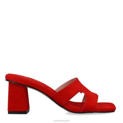 Menbur mujer eleusis 204L1673 tacones medios y bajos rojo