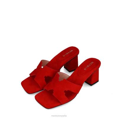 Menbur mujer eleusis 204L1673 tacones medios y bajos rojo