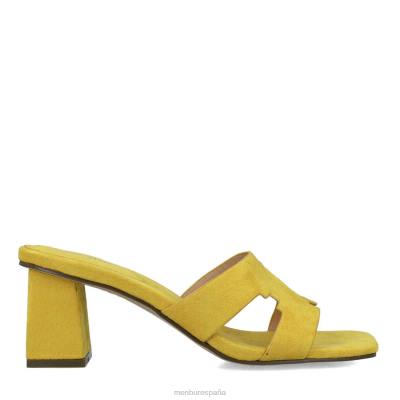 Menbur mujer eleusis 204L5716 tacones medios y bajos amarillo