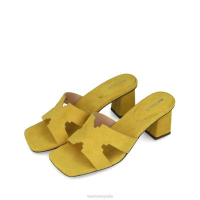 Menbur mujer eleusis 204L5716 tacones medios y bajos amarillo