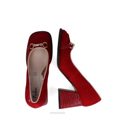 Menbur mujer erecia 204L5911 tacones medios y bajos rojo