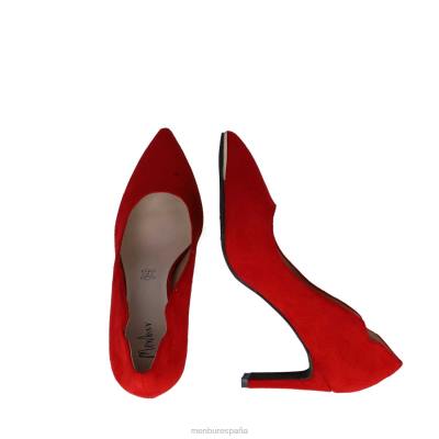 Menbur mujer escolecita 204L1622 tacones medios y bajos rojo