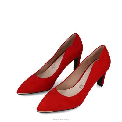 Menbur mujer escolecita 204L1622 tacones medios y bajos rojo