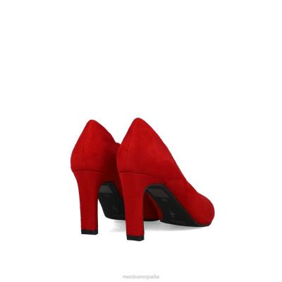 Menbur mujer escolecita 204L1622 tacones medios y bajos rojo