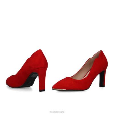 Menbur mujer escolecita 204L1622 tacones medios y bajos rojo