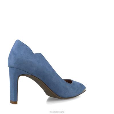 Menbur mujer escolecita 204L5599 tacones medios y bajos azul claro