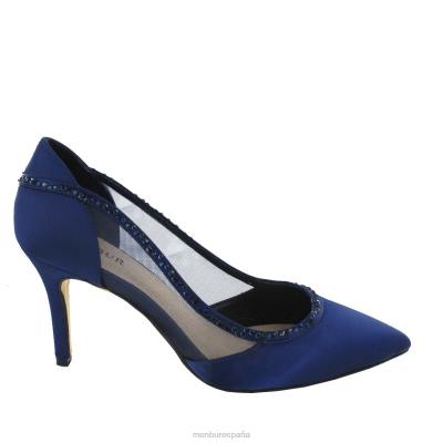 Menbur mujer espino 204L6016 tacones medios y bajos azul oscuro