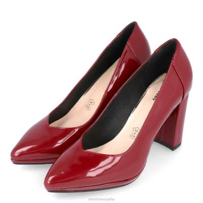 Menbur mujer estilo 204L1934 tacones medios y bajos rojo