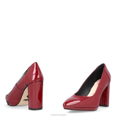 Menbur mujer estilo 204L1934 tacones medios y bajos rojo