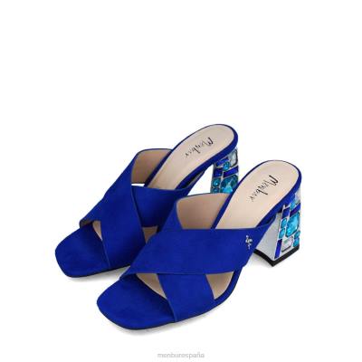 Menbur mujer eudaimonía 204L5845 tacones medios y bajos azul medio