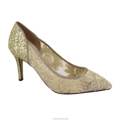 Menbur mujer fabre 204L5951 tacones medios y bajos beige