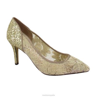 Menbur mujer fabre 204L5951 tacones medios y bajos beige