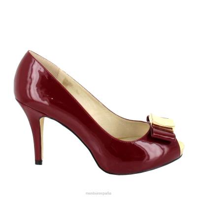 Menbur mujer galleta 204L5957 tacones medios y bajos rojo