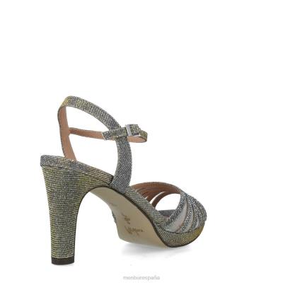 Menbur mujer goshenita 204L5646 tacones medios y bajos gris