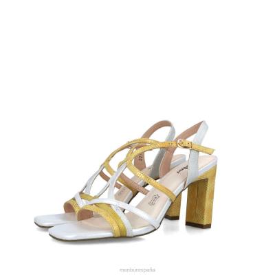 Menbur mujer hemera 204L1681 tacones medios y bajos amarillo