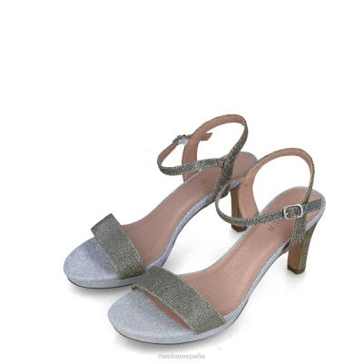 Menbur mujer larimar 204L5605 tacones medios y bajos plata