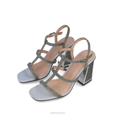 Menbur mujer larimar 204L5629 tacones medios y bajos plata