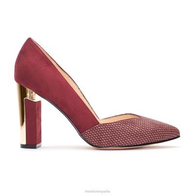 Menbur mujer lenza 204L1811 tacones medios y bajos rojo