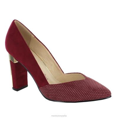 Menbur mujer lenza 204L1811 tacones medios y bajos rojo